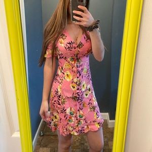 Pink flower dress
